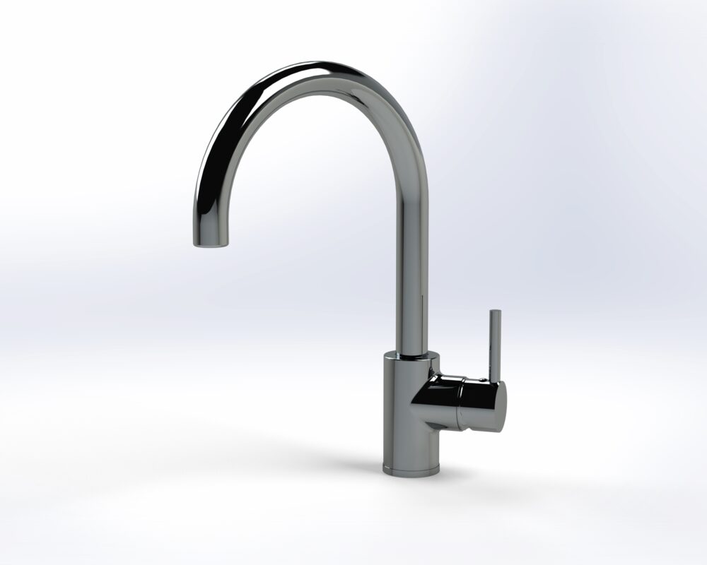 شیر ظرفشویی مدل 345 کروم مات